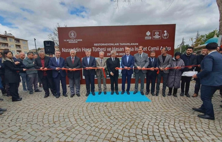 Restore edilen Nasreddin Hoca Türbesi ile Hasan Paşa İmaret Camii’nin açılışı yapıldı
