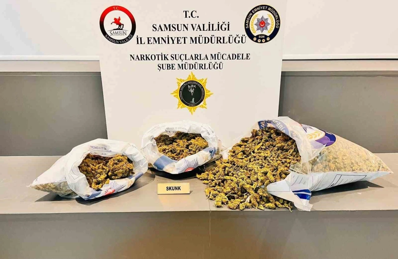 Samsun’da 5 kilo 700 gram skunk ele geçirildi: 4 gözaltı
