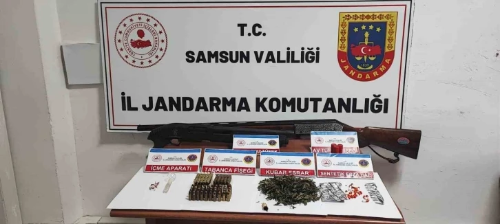 Samsun’da bir evde uyuşturucu ve silah ele geçirildi