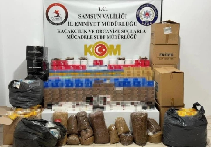 Samsun’da kaçak tütün mamulleri operasyonu
