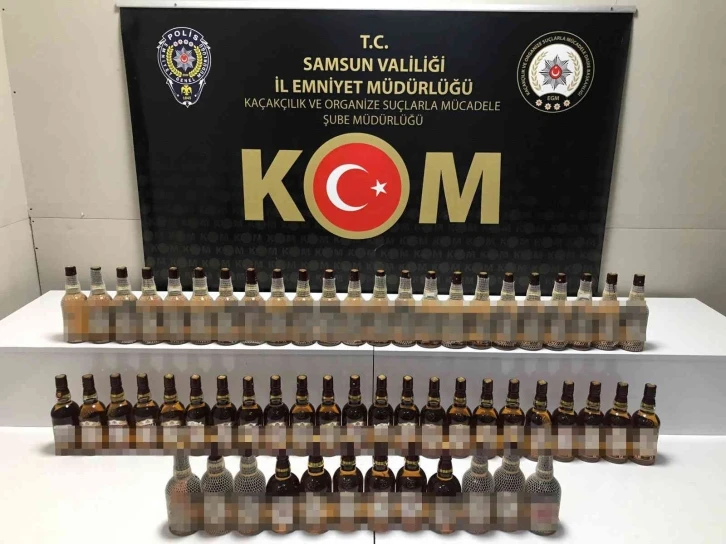 Samsun’da yılbaşı öncesi sahte içki ele geçirildi