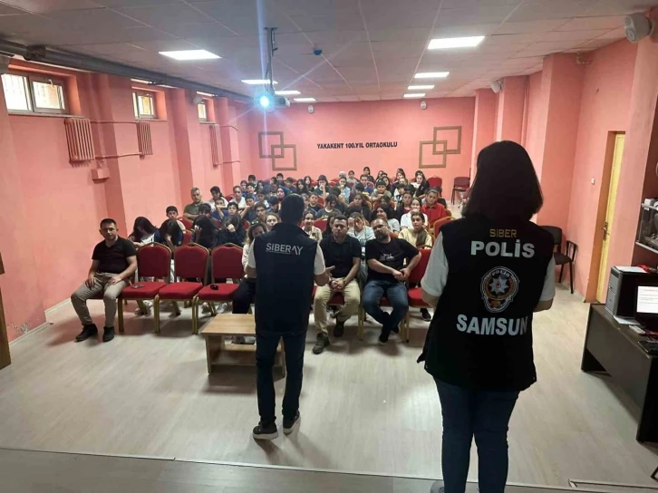 Samsun polisi yasa dışı bahis konusunda öğrencileri bilgilendirdi
