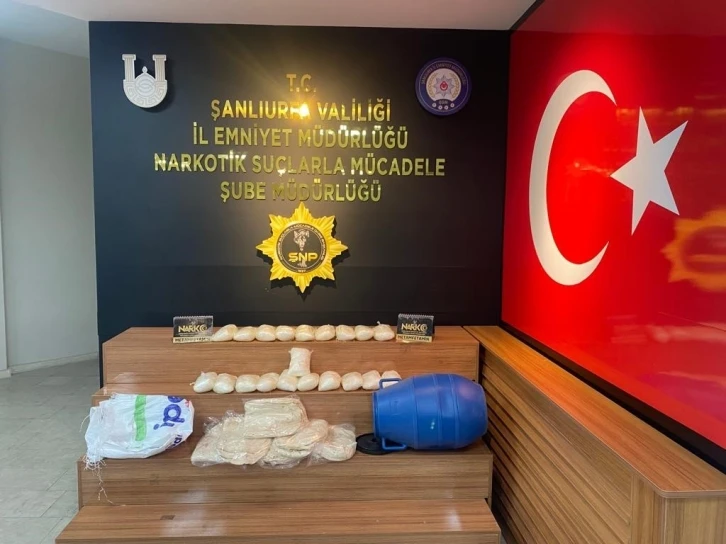 Şanlıurfa’da 10 kilo 100 gram uyuşturucu ele geçirildi
