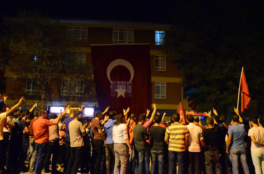 Ankara'da şehit evi önünde eylem