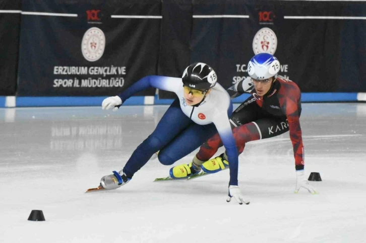 Short Track Türkiye şampiyonası, Erzurum’da başladı