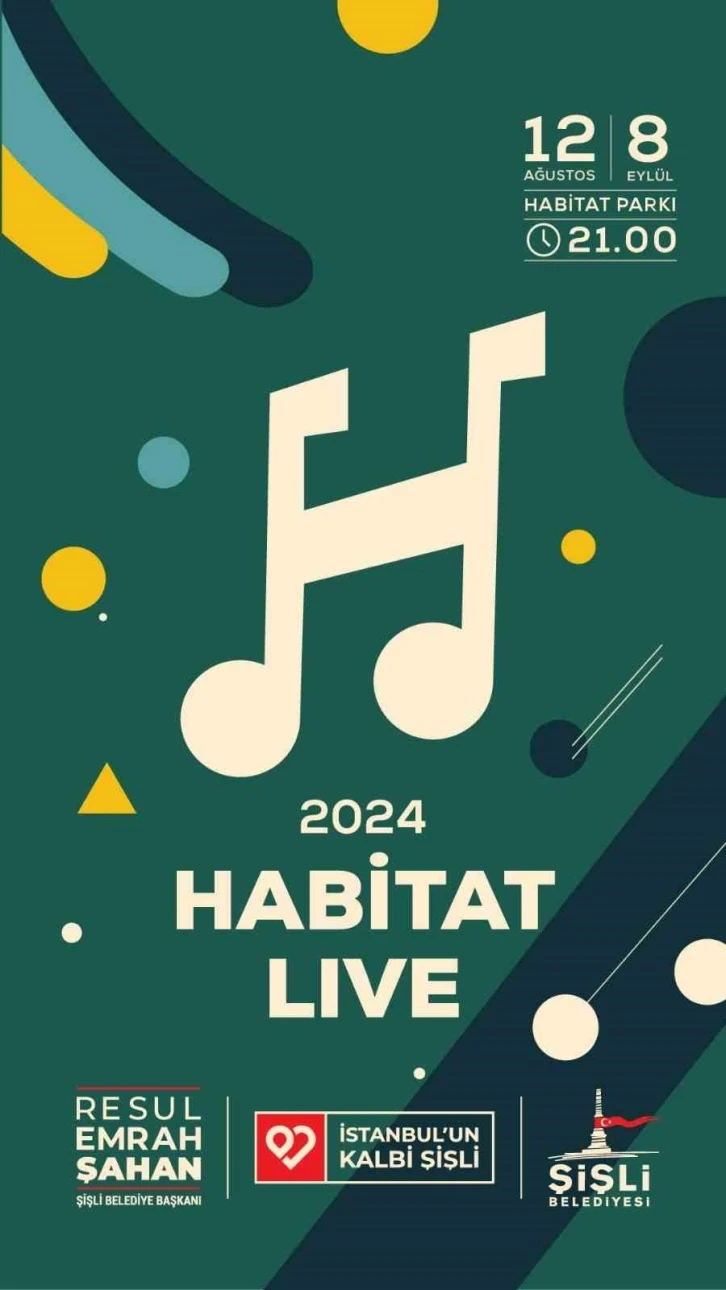 Şişli’de 28 Günde 26 Konser: “Habitat Live” 12 Ağustos’ta başlıyor
