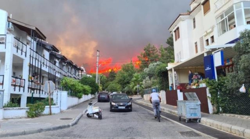 Marmaris'teki yangında bir kişi hayatını kaybetti