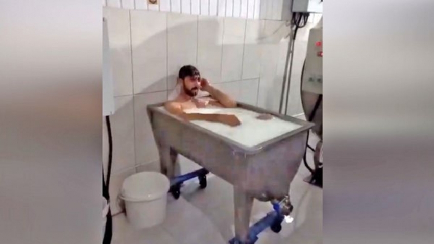 Süt kazanında banyo yapan işçiler kendilerini böyle savundu