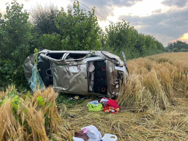 Takla atan araçta 1 kişi hayatını kaybetti: 1’i ağır 4 yaralı
