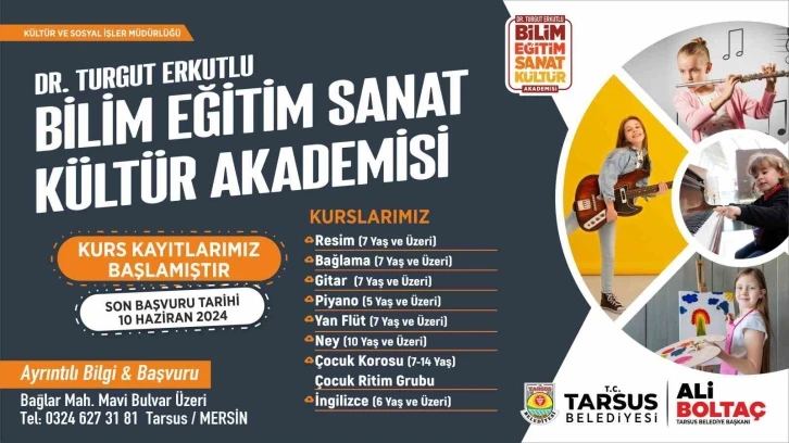 Tarsus’ta yapay zeka ve sanat kursları başladı
