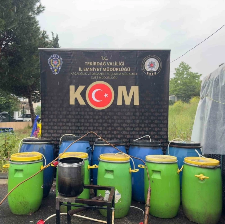 Tekirdağ’da 870 litre sahte alkol ele geçirildi
