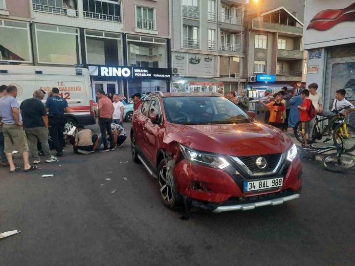 Tekirdağ’da araç ile motosiklet çarpıştı: 1 yaralı
