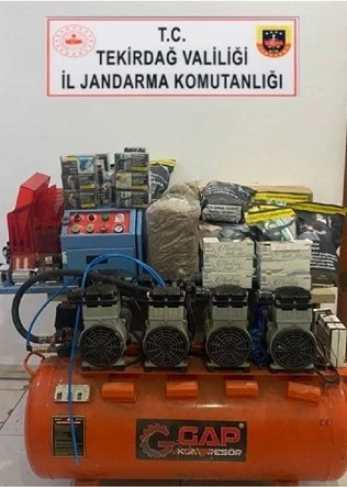 Tekirdağ’da kaçak tütün ve makaron operasyonu
