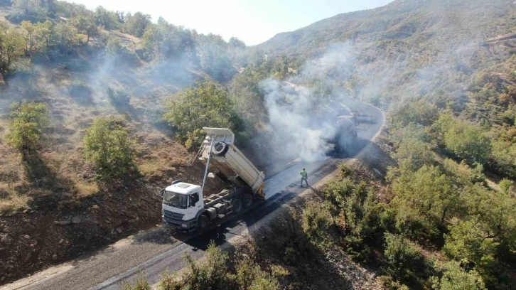 Terörden temizlenen bölgeler bitümlü sıcak karışım ile kaplandı
