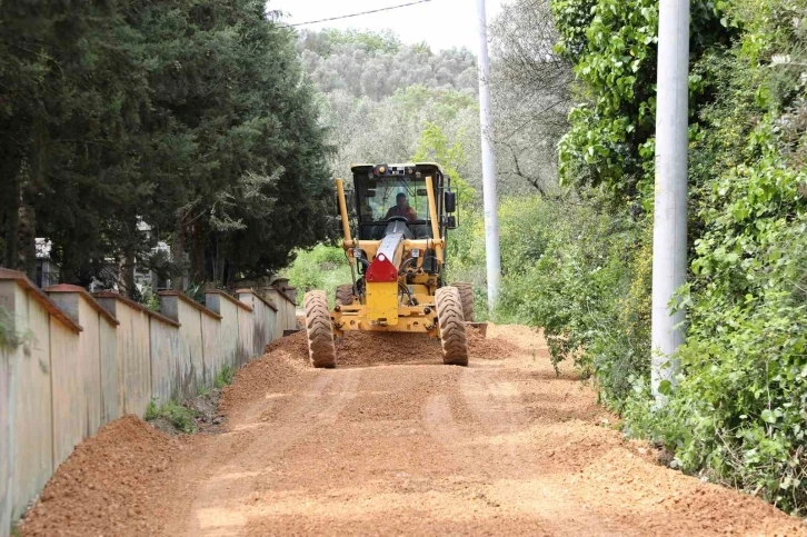 Tirilye mezarlık yolunda çalışmalar başladı