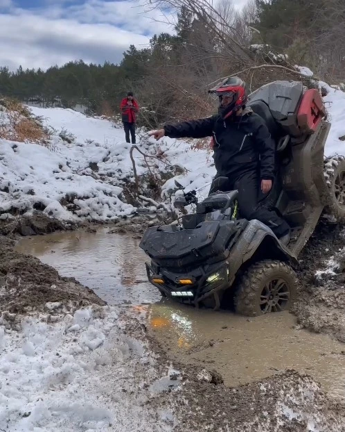 Tokat’ta ATV tutkunu komik anlarıyla yüzleri güldürdü
