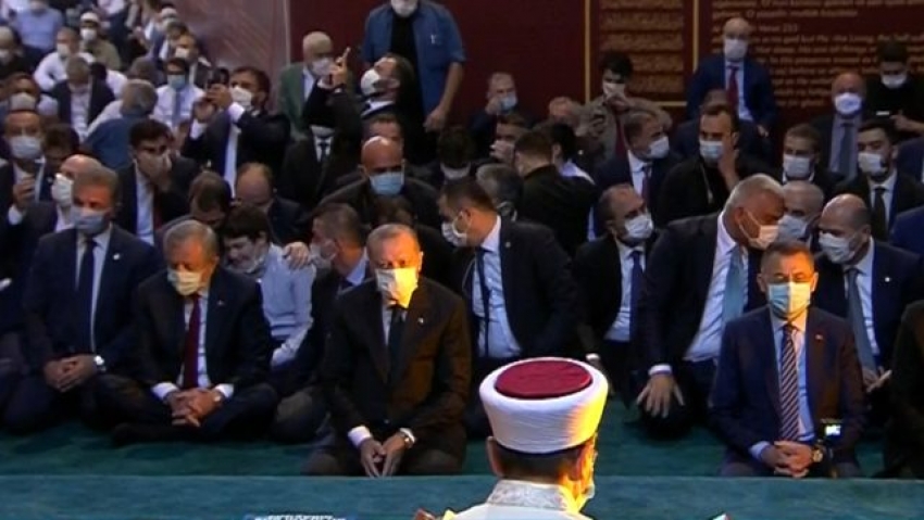 Cumhurbaşkanı Erdoğan Ayasofya'da