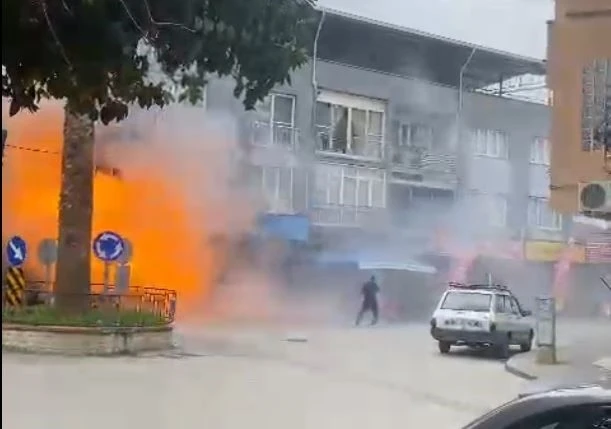 Tüpler bomba gibi patladı, ortalık savaş alanına döndü
