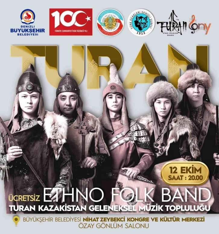 Turan Ethno Folk Band, 12 Ekim’de Denizli’de sahne alacak
