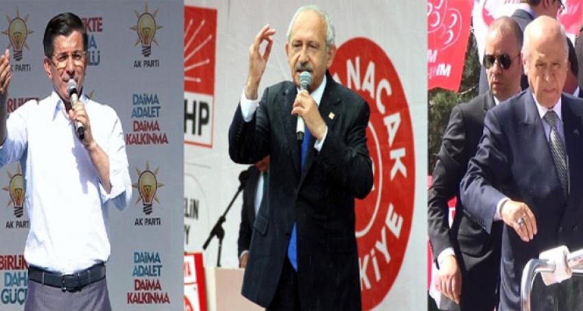 Üç lider üç miting!