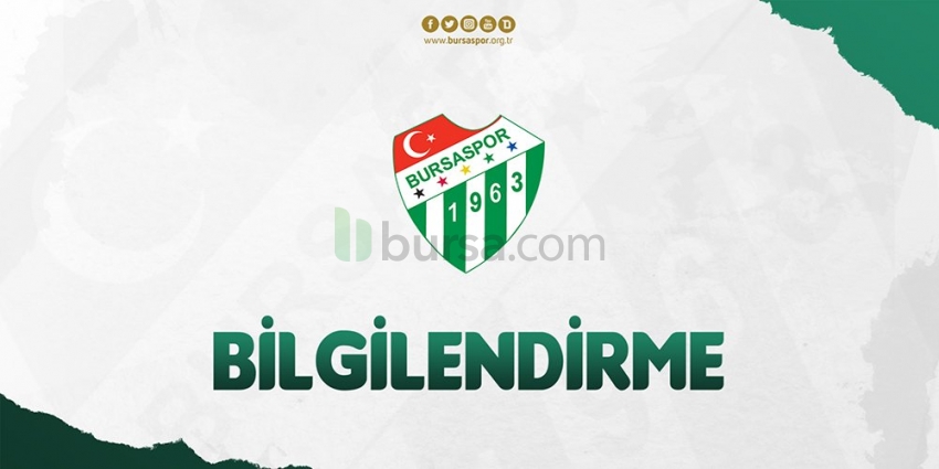 Bursaspor'dan uyarı ! 