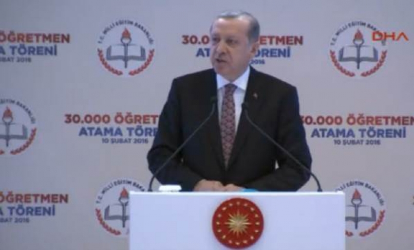 Cumhurbaşkanı Erdoğan öğretmen atamaları töreninde konuştu