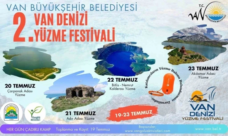 Van Büyükşehir Belediyesi 2. Van Denizi Yüzme Festivali düzenleyecek
