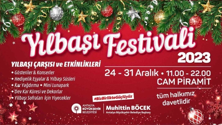 Yeni yıl eğlencesi Büyükşehir’in yılbaşı festivalinde yaşanacak
