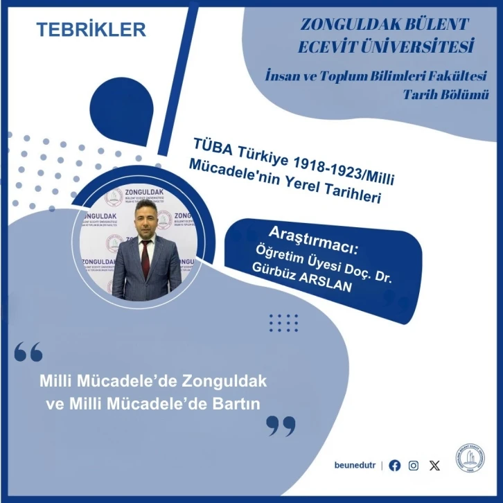 ZBEÜ Öğretim Üyeleri “Türkiye 1918-1923/Milli Mücadele’nin Yerel Tarihleri” projesinde yer aldı
