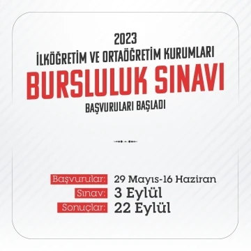 2023 İlköğretim ve Ortaöğretim Kurumları Bursluluk Sınavı başvuruları başladı
