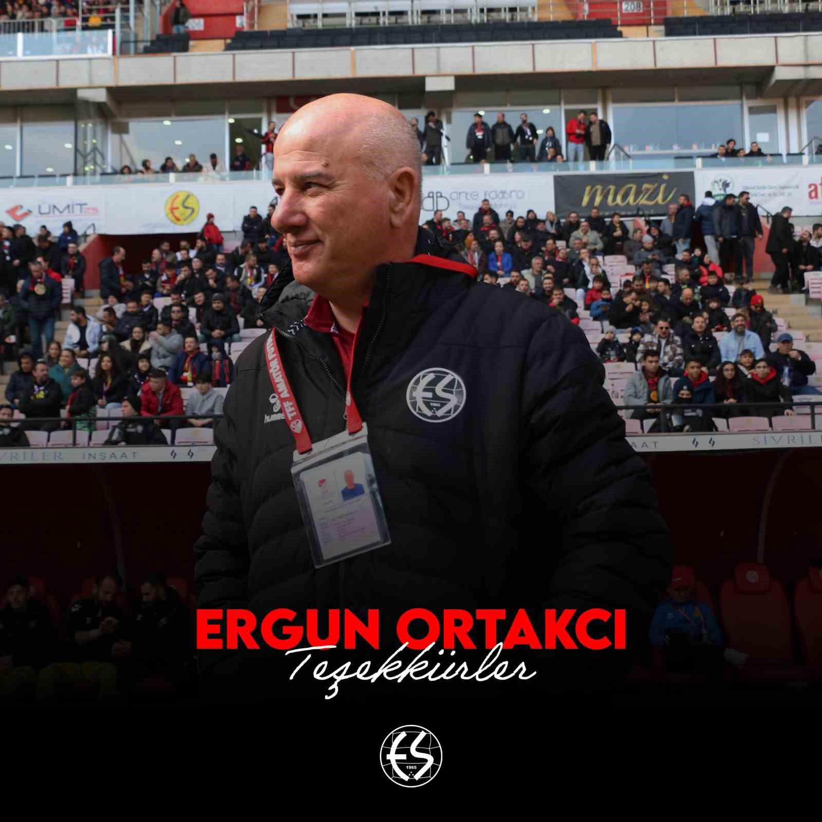 Eskişehirspor’da teknik direktör Ergün Ortakçı ile yollar ayrıldı
