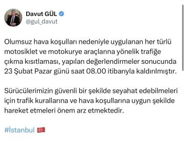 İstanbul Valisi Davut Gül’den motosikletli kurye açıklaması
