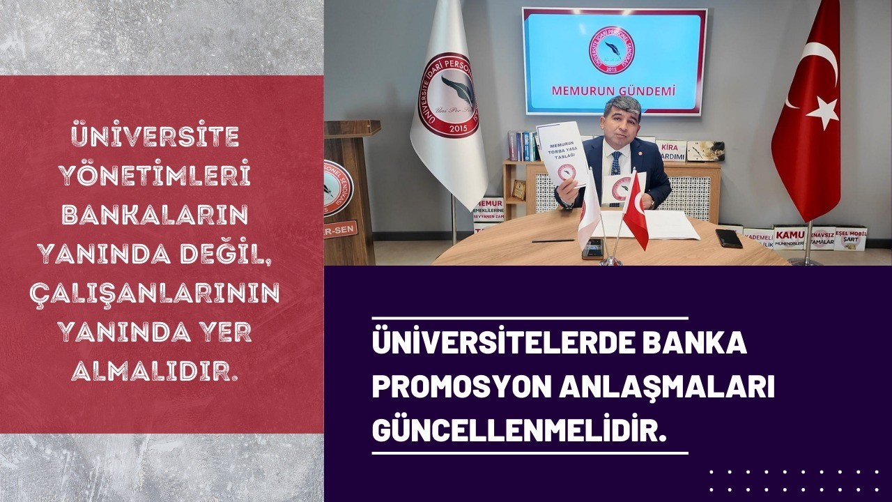 ÜNİPERSEN’den maaş promosyonları çağrısı: "Adaletsiz anlaşmalar son bulmalı"
