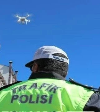 22 araç sürücüsü drone denetimlerinden kaçamadı
