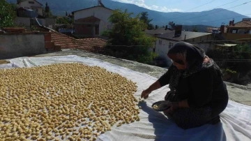 5 asırlık yöntemle hazırlanan tarhanalar damlara serildi
