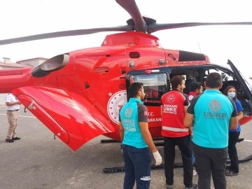 6 yaşındaki çocuk için ambulans helikopter ve uçak havalandı
