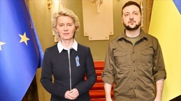 AB Komisyonu Başkanı von der Leyen, Ukrayna Devlet Başkanı Zelenskiy ile görüştü