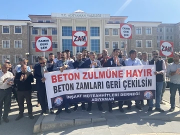 Adıyaman’da hazır beton fiyatlarına tepki
