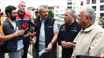 AFAD Başkanı Sezer, Ordu'da sağanak sonrası incelemelerde bulundu