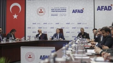 AFAD'da deprem koordinasyon toplantısı yapıldı