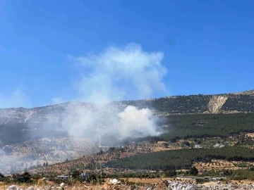 Ahir dağında orman yangını, ekipler müdahaleye başladı
