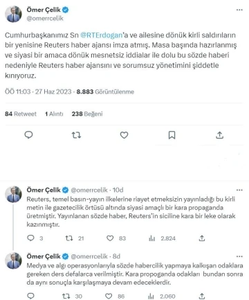 AK Parti Sözcüsü Çelik’ten Reuters’a tepki
