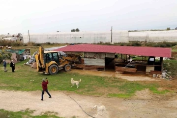 Akdeniz Belediyesi kaçak yapıları yıktı
