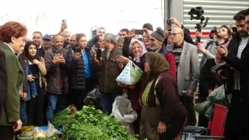 Akşener, İYİ Parti Uşak Adayı Gür için esnaflardan destek istedi
