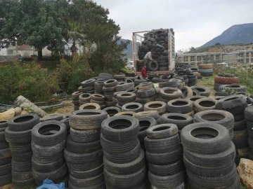 Alanya’da atık lastikler ekonomiye kazandırılıyor
