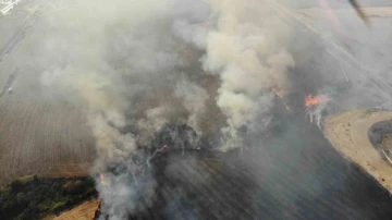 Alevlerin benzin istasyonuna ve köye sıçramasına ramak kaldı