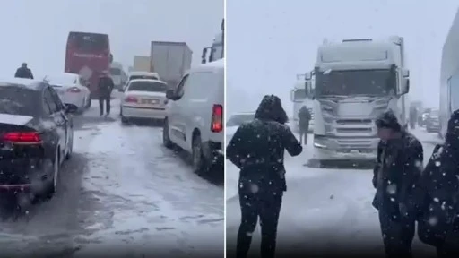 Ankara-İstanbul yolunda trafik durma noktasına geldi