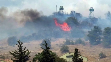 Askeri kışla içerisinde çıkan yangına 71 personel müdahale etti