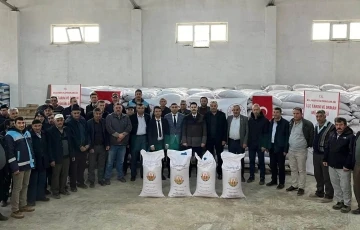 Aslanapa’da 386 çiftçiye yüzde 50 hibeli 65 ton 550 kilo buğday tohumu dağıtıldı
