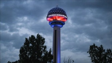 Atakule, Jandarma Teşkilatının 184. kuruluş yıl dönümüne özel ışıklandırıldı